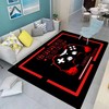 Black and Pink Comfy Floor Mat for Gaming Room and Home Play