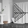 Black and White Arrow Shower Curtain, Boho Chic Bathroom Decor, Abstract Bath Art