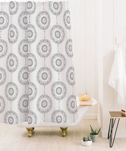 Black and White Boho Style Neutral Shower Curtain, Adds a Touch of Elegance to Your Bathroom Decor,  Bath Curtain