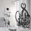 Black and White Kraken Shower Curtain for a Nautical Bathroom Theme