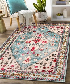 Black and White Leaf Plant Carpet - Non-Slip Area Rug for Home Decoration