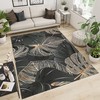 Black and White Leaf Plant Carpet for Porch - Bringing the Beauty of Nature Into Your Home with Its Bold