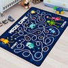 Black and White Non-Slip Floor Mat: Boys Gaming Area Rugs for Bedroom and Living Room - Home Decor