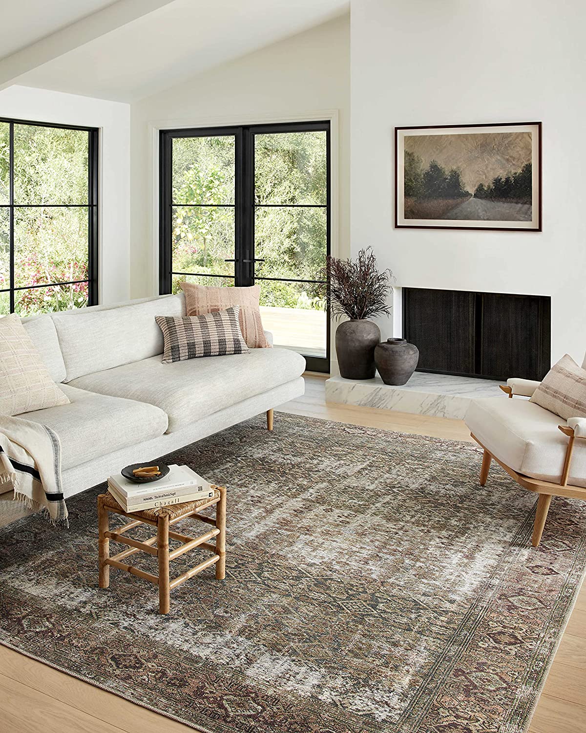 Black and White Plaid Square Rug with 3D Vortex Illusion, Perfect for Home Decor - Image 2