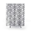 Black and White Shower Curtain with Vintage Farmhouse Charm