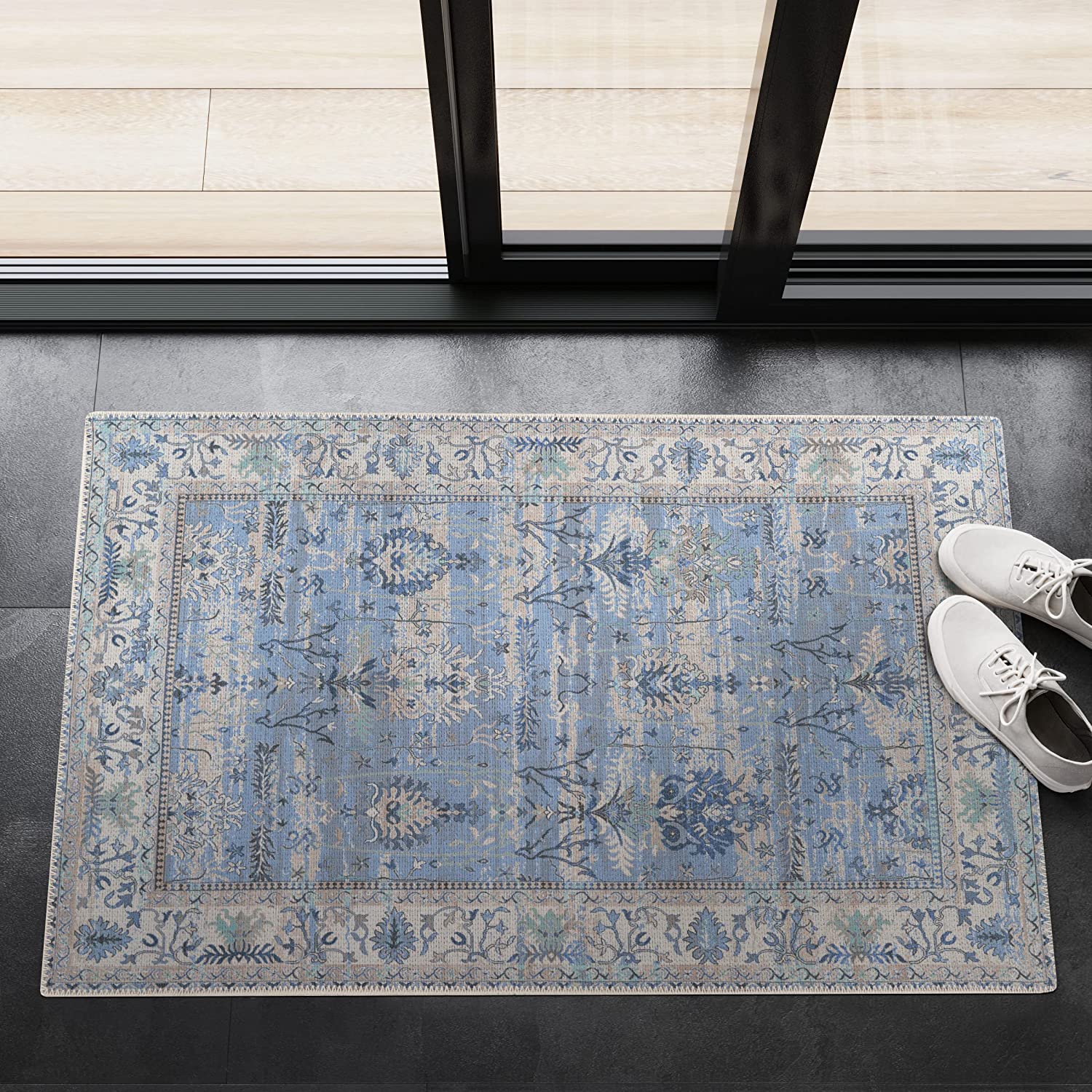 Black and White Tunnel Optical Illusion Rug - A Stunning Addition to Living Room Decor - Image 2