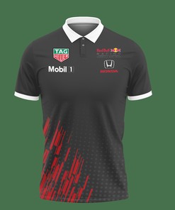 Blend in With Our 3D Printed Red Bull Racing Nth-Va Polo Shirt Ver 1 (Grey)