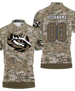 Blend into the Camo with LSU Tigers Personalized 3D All Over Print Polo Shirt