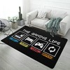 Blue 3D Gamepad Hot Pink Gamer Area Rug for Bedroom and Living Room: Non-Slip Floor Mats and Carpets