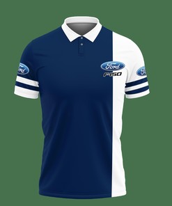 Blue 3D Printed Ford F-150 TNT-VA Polo Shirt for Men