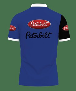 Blue 3D Printed Peterbilt Ttt-Lt Polo Shirt with Personalized All Over Print
