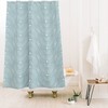 Blue Boho Geometric Shower Curtain / Fabric Bath Curtain / Vintage-Inspired