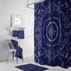 Blue Farmhouse Floral Shower Curtain, Ideal Bathtub Curtain for Serene and Relaxing Atmosphere in Bathrooms - SHOWER33