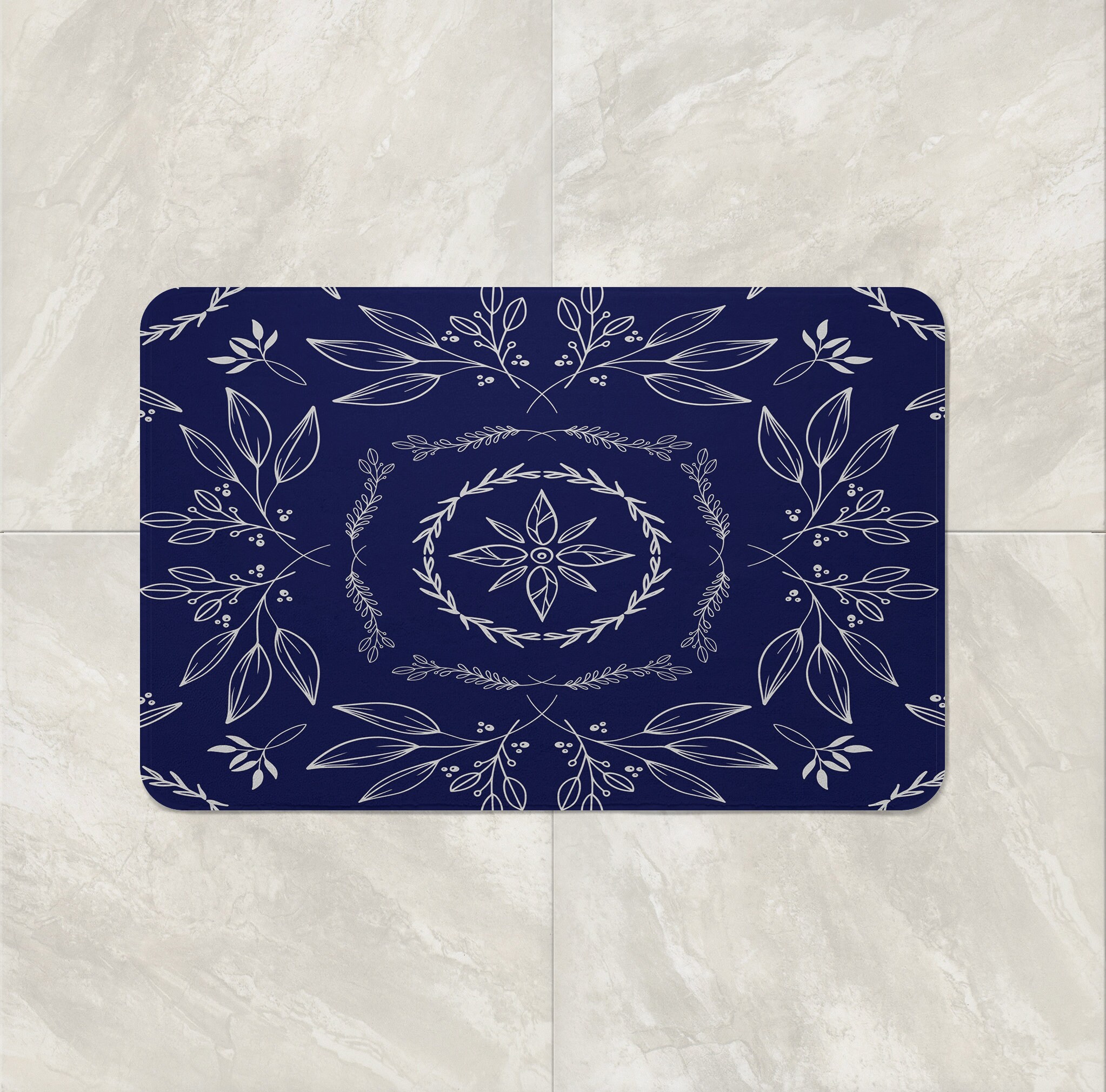 Blue Farmhouse Floral Shower Curtain, Ideal Bathtub Curtain for Serene and Relaxing Atmosphere in Bathrooms - SHOWER33 - Image 3
