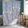 Blue Fish Seashell Shower Curtain | Sea Creature Beach Fabric | Home Bathroom Decor | Ocean Theme | Gift for Sea Lovers
