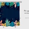 Blue Flowers Shower Curtain, Serene Bathroom Decor with Waterproof Washable Bath Curtain
