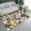 Blue Gamepad Living Room Mats - Area Rugs for Kids Bedroom with Gray and Black Painting Design