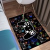 Blue Gaming Area Rugs for Boys - Ideal Cool Game Style Bed Room Decor with Video Game Controller Design and Gamer Rug