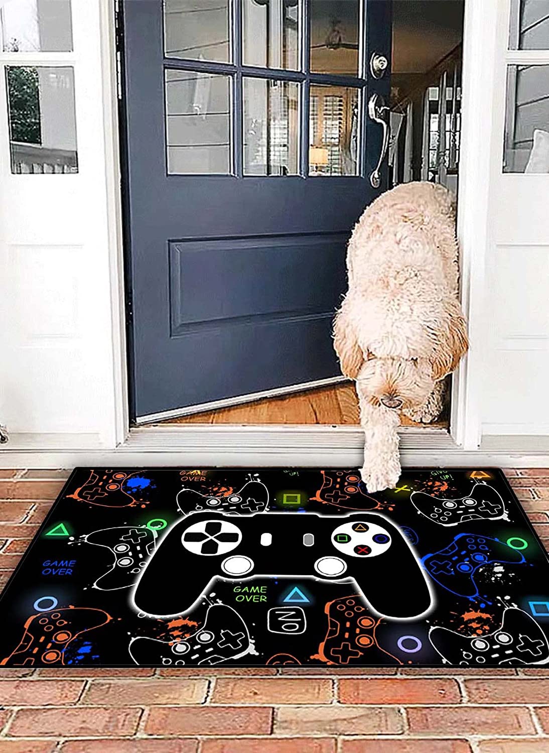 Blue Gaming Area Rugs for Boys - Ideal Cool Game Style Bed Room Decor with Video Game Controller Design and Gamer Rug - Image 3