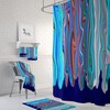 Blue Hippie Swirl Shower Curtain with Unique Boho Bathroom Decor