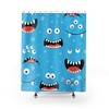 Blue Kids Monster Faces Shower Curtain to add a playful touch to your bathroom