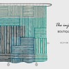 Blue Lines Polyester Fabric Shower Curtain - Waterproof Technology Shower Curtain for Modern Bathroom Decor