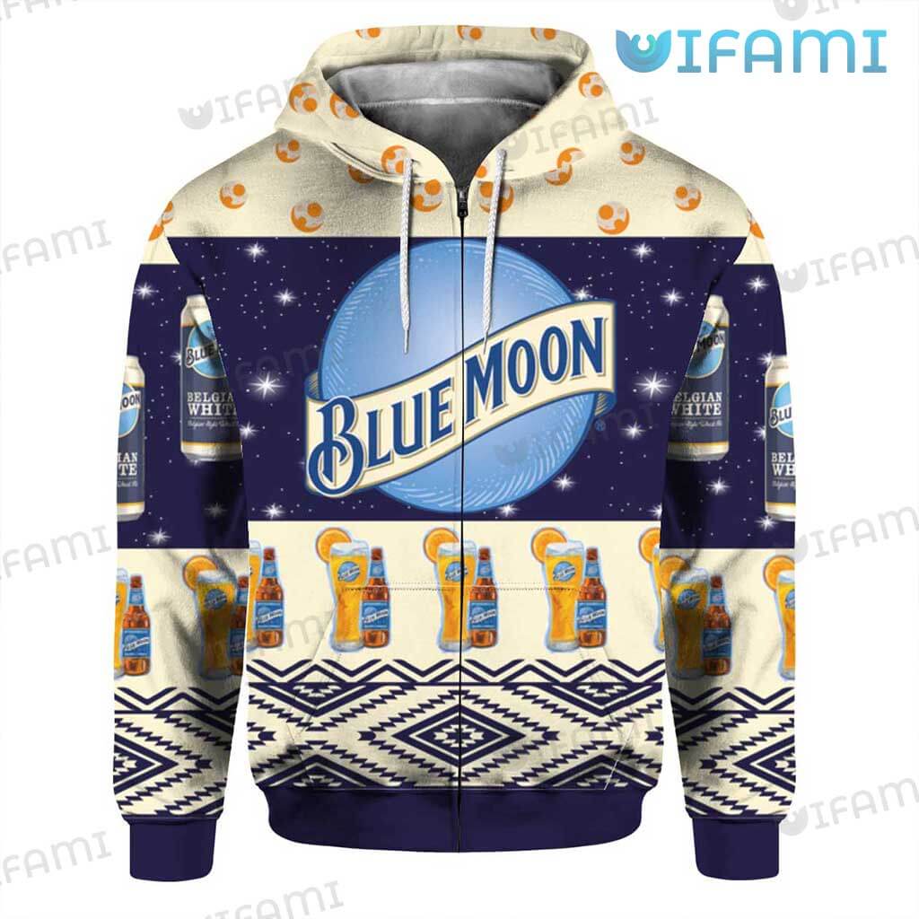 Blue Moon Beer Belgian White All Over Print 3D Hoodie Beer Lover Gift