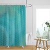 Blue Mosaic Art Shower Curtain with Perfect Blend of Colors and Creative Design for Chic Bathroom Decor