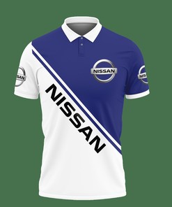 Blue Nissan Ttt-Lt Polo Shirt Ver 1 with 3D Print: Perfect for Athleisure