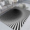 Blue Ocean Vortex Carpet - Versatile and Durable Rug for Your Living Room, Study, Bedroom, Kitchen, and Home Cafe