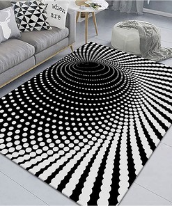 Blue Ocean Vortex Carpet - Versatile and Durable Rug for Your Living Room, Study, Bedroom, Kitchen, and Home Cafe