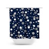 Blue Polka Dot Shower Curtain, Fabric Bath Decor for Blue Bathroom - SHOWER165