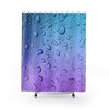 Blue & Purple Ombre Water Droplets Shower Curtain | Modern Bathroom Decor | Raindrop Design | Unique Shower Curtains