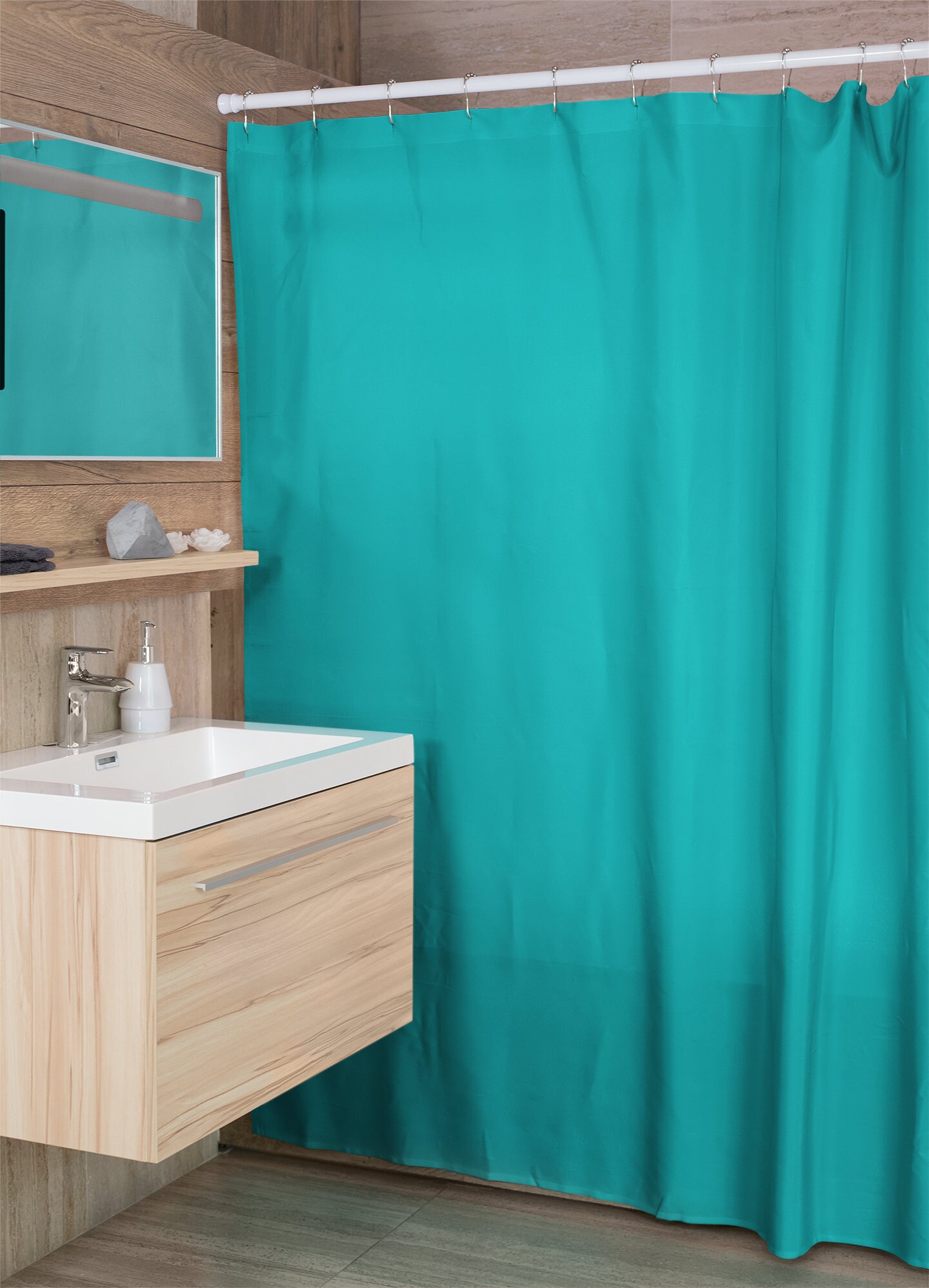 Blue Shower Curtain Set | Bathroom Accessories | Bathroom Curtain | Colorful Shower Curtains