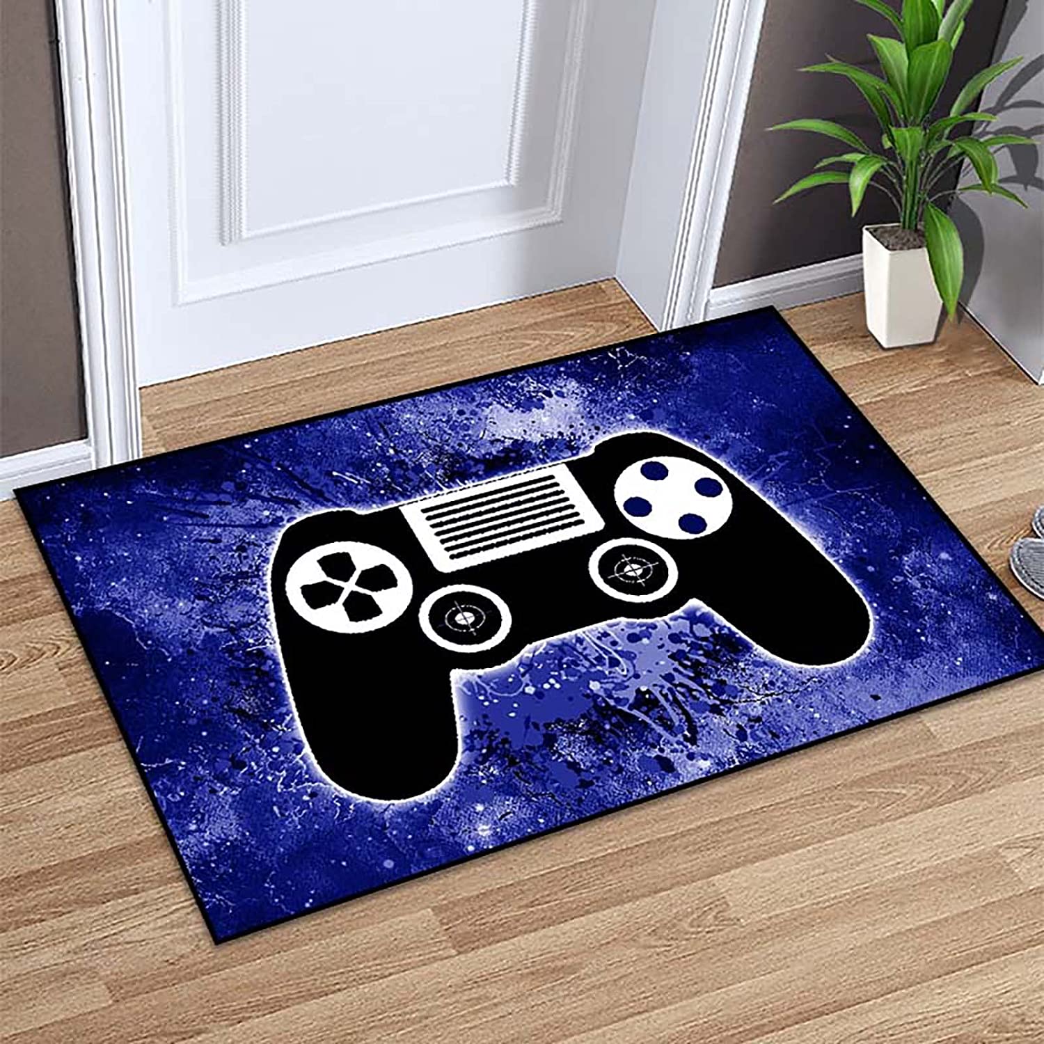 Blue T-Shirt, Hoodie, and Sweatshirt Gaming Area Rugs for Gamer Boys, 3D Design Large Floor Mats for Dining Room and Living Room Decor