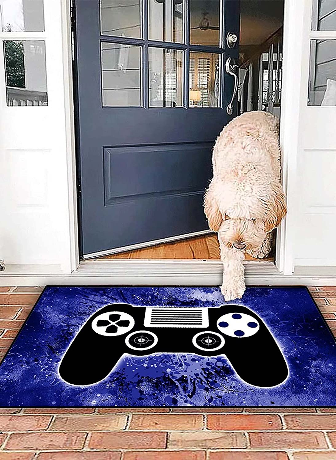 Blue T-Shirt, Hoodie, and Sweatshirt Gaming Area Rugs for Gamer Boys, 3D Design Large Floor Mats for Dining Room and Living Room Decor - Image 2