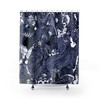 Blue Tint Art Nouveau Aubrey Beardsley Drawing Shower Curtain | Bathroom Decor + Quotes
