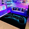 Blue Video Game Non-Slip Indoor Doormat - Washable Gamer Bath Rug with Controller Design