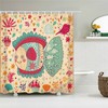 Blue pink sea beach coral seashell Shower Curtain | Cute Fish in the ocean kids children