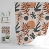 Bohemian Abstract Art Shower Curtain, Minimalist Bath Decor, Eco-Friendly Material