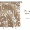 Bohemian Abstract Arts Shower Curtain, Waterproof Washable with Hooks, Custom Sizes Available