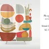Bohemian Multicolor Shower Curtain - Customizable Designer Print Shower Curtain for Modern Bathroom Decor