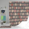 Bohemian Retro Minimalist Shower Curtain and Mat, Boho Abstract Pattern Shower Curtains Decorative