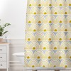 Bohemian Sunburst Grey Shower Curtain with Geometric Boho Print, Adds a Touch of Boho Style to Your Bathroom Decor