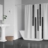 Bohemian Tribal Triangle Pattern Shower Curtain, Bring a Chic and Rustic Touch to Your Bathroom Decor