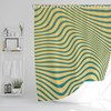 Bohemian Trippy Blue Shower Curtain | Eco-Friendly Polyester, Waterproof | Bathroom Decor | House Warming Gift