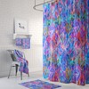 Bohemian Wild Shibori Shower Curtain Set with Coordinated Bath Towel and Mat