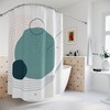 Boho Abstract Circles Shower Curtain or Mat, Modern Pal Minimal, Contemporary Japan Design, Japanese Bathroom Curtain