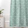 Boho Bath Curtain with Geometric Green Mandala Print, Perfect for a Bohemian Styled Bathroom, Shower Curtain