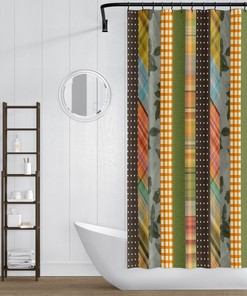 Boho Chic Shower Curtain - Gypsy Autumn Bathroom Set with Optional Bath Mat and Towel